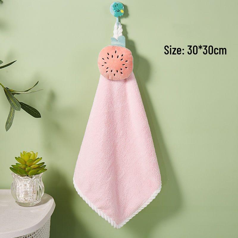 

Creative Minimalist Children s Thickened Coral Fleece Hand Towel 30x30 cm рожевий