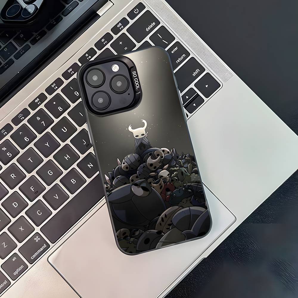 H-Hollow Knight Silksong Phone Case For iPhone 17,16,15,14,13,12,11,Pro,XS,Max,Plus,Mini,SE4,E Black Matte Shockproof Cover