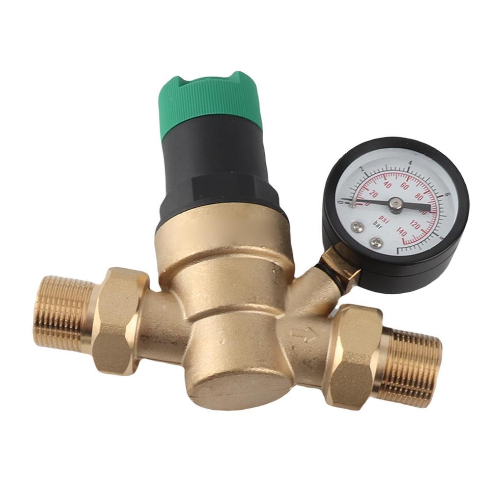 Vann trykkregulator Messing Nøyaktig Multifunksjonell Filter Vann trykkregulator med