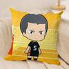 Anime HHaikyuu Cushion Cover Soft Plush Fabric DoubleSided Printed Sofa Cushion Cover for All Seasons Home Decor Gift