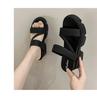 Women's Summer Platform High-Heeled Sandals: Stylish Slip-On Flip Flops with Thick Soles and Versatile Elevation.