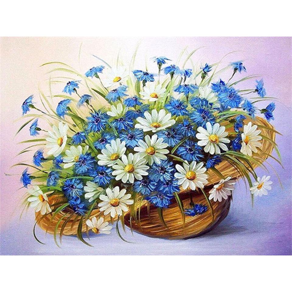 5D DIY Diamond Painting Flower Rhinestone Picture Full Round Diamond Embroidery Mosaic Handmade Products Home Decoration