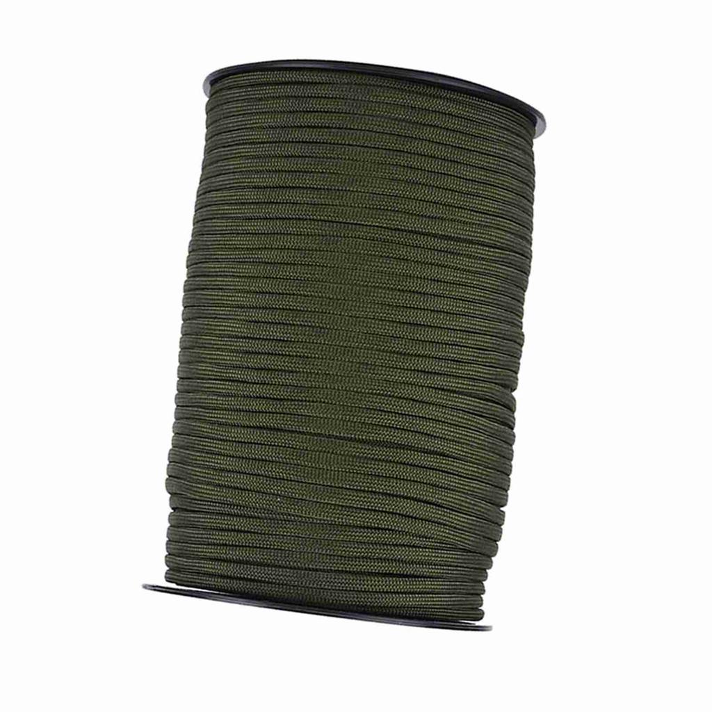 550 Reflective Paracord Parachute Cord Lanyard 9 Strand 100m (Black)