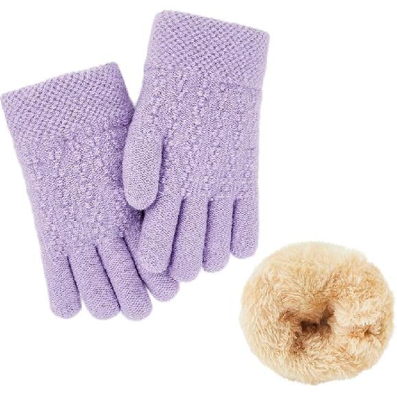 

Century Star Kids Winter Gloves - Warm Gloves for Boys Girls Cold Weather Knitted Thick Thermal Fleece Lined Mittens 5-8 Years