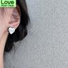 Simple Fashion Bowknot Heart Metallic Stud Earrings  New Korean Style Earings Jewelry Wholesale