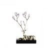 Metal Handicrafts Crystal Deer Figurine Simulation Animal Sculpture Natural Crystal Metal Figurine Home Decoration Accessories