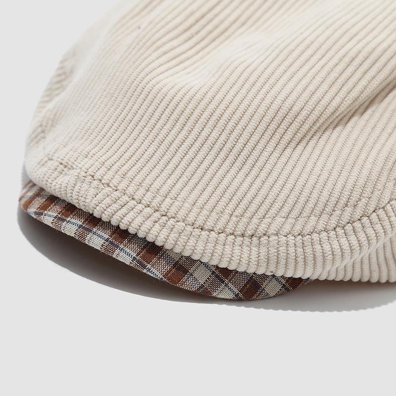 Children's Retro Chic Corduroy Cap - Korean Style Warm Beret for Boys and Girls, Autumn/Winter Collection