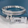 Three Lives Three Worlds Pure 9999 Sterling Silver Bracelet for Women - Young Style Gift for Girlfriend