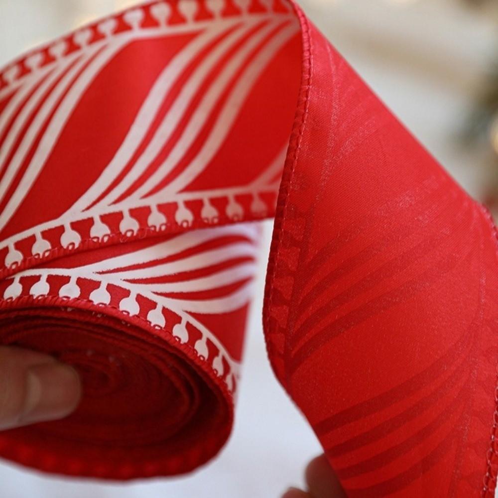 Wstążka materiałowa spiralna 2m Imitacja lnu Wstążka na choinkę Dekoracja choinkowa