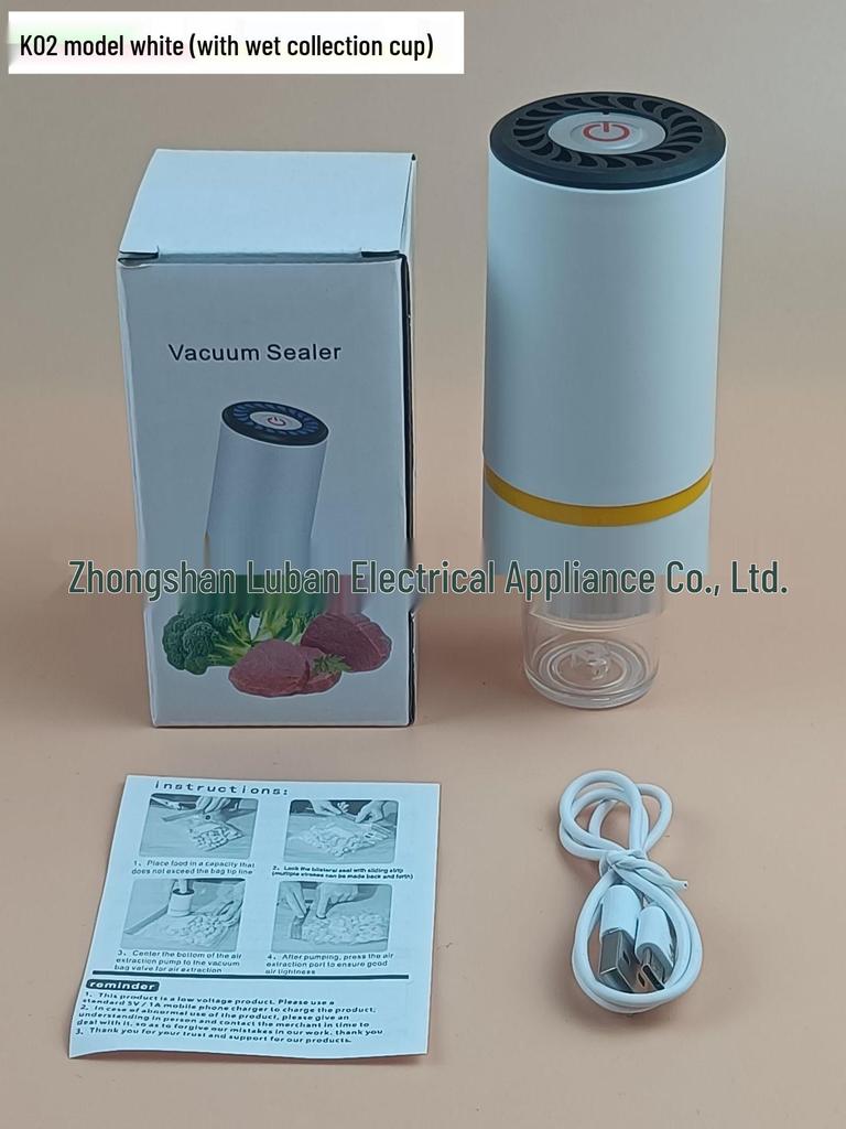 Rechargeable Portable Handheld Vacuum Sealer for Food Preservation