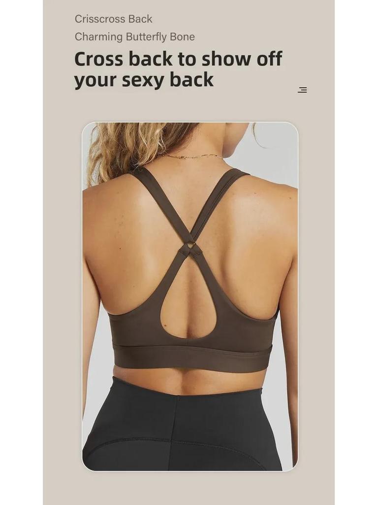 Women's European & American Hollow Back Sports Bra - High-Intensity Yoga & Fitness Vest