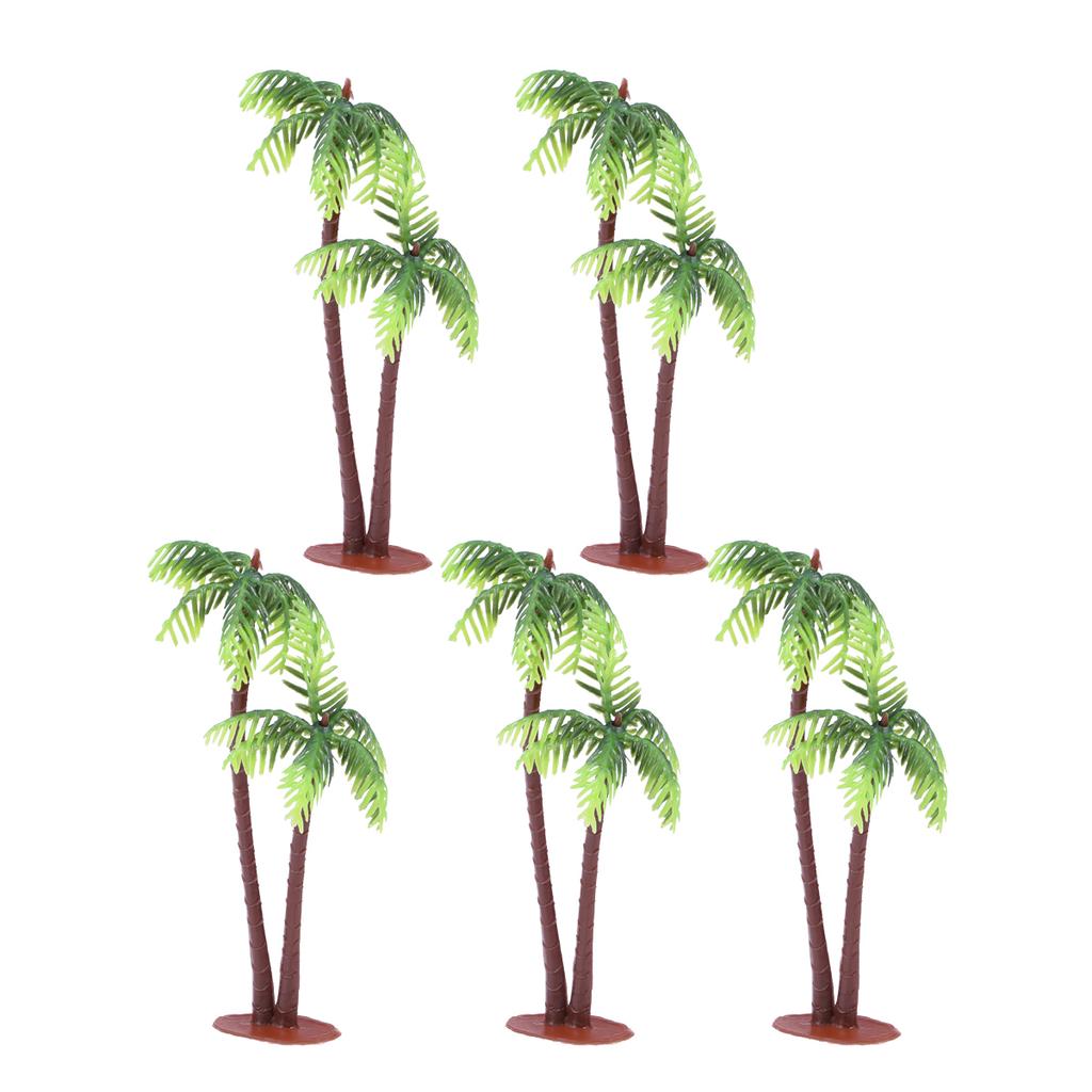 Tree Palm Trees Mini Decor Landscape Artificial Model Miniature Bonsai Tank Fish Scenery Decoration Aquarium Cake Topper Plant