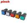 16mm Square Push Button Switch, Momentary/Latching, 3/5 Pins, 12/24V, With/Without Light (Model: LA16-11FZ)