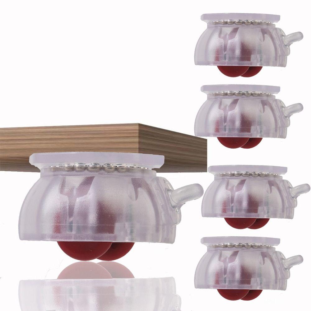 4PCS with Brake Furniture Casters Wheels Self Adhesive Pulley Base Furniture Move Accessories