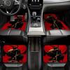 Set aus 4 Auto-Fußmatten mit Designs japanischer Anime-Charaktere, Leicht zu reinigen und passend für Vorder- und Rücksitze