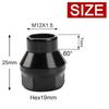 12x1.5 Extended (ET) Lug Nuts,24PCS M12x1.5 Black/Silver Open Ended Lug Nuts for Tacoma 4runner FJ Cruiser Aftermarket Wheels