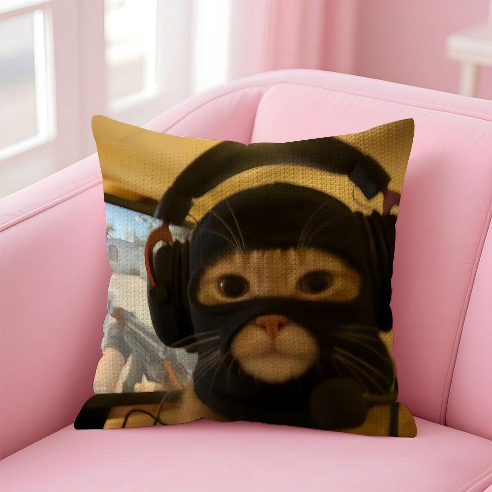 Game CCounterStrike Cushion Cover Natural Linen Pillow Case DoubleSided Print Decorative Sofa Pillowcase Home Decor Gift