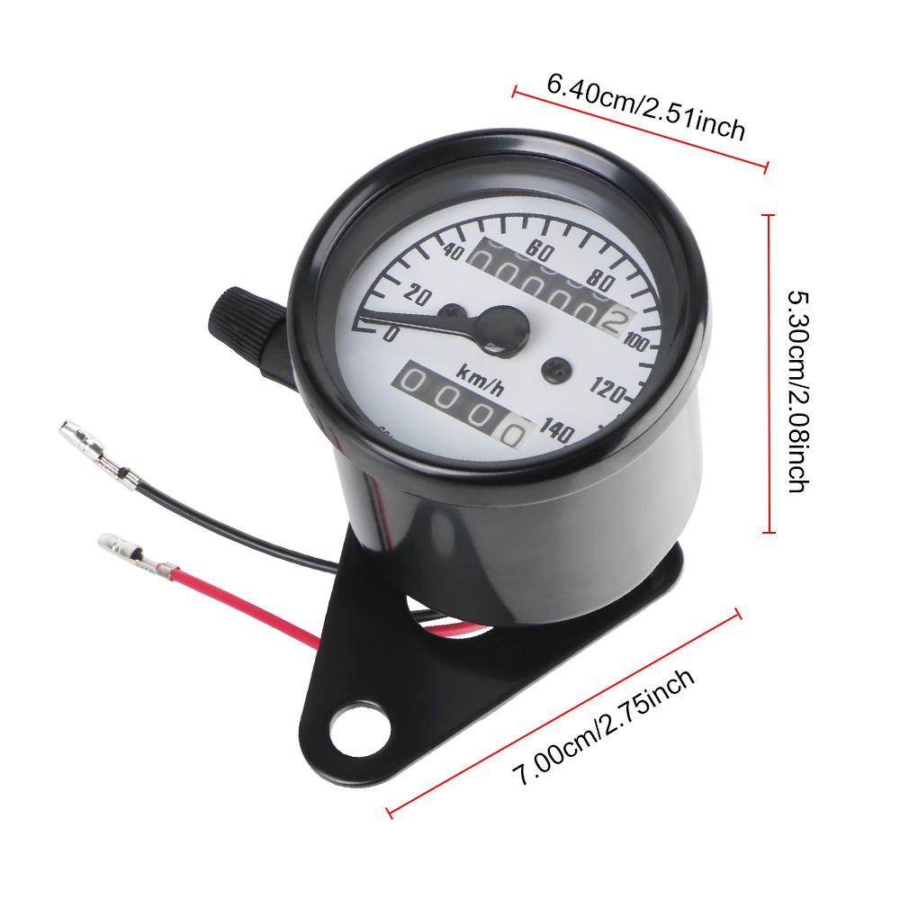 Tachometer Moto Parts Modified Odometer Motobike Accessory Machinery Universal Auto Gauge With LED Light Retro Motorcycle Dashboard