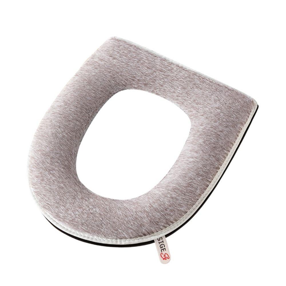 Zesílený potah na WC sedátko, teplý, s úchytem, polštářek na víko WC, omyvatelný, se zipem, potahy na WC sedátko, domácí potřeby