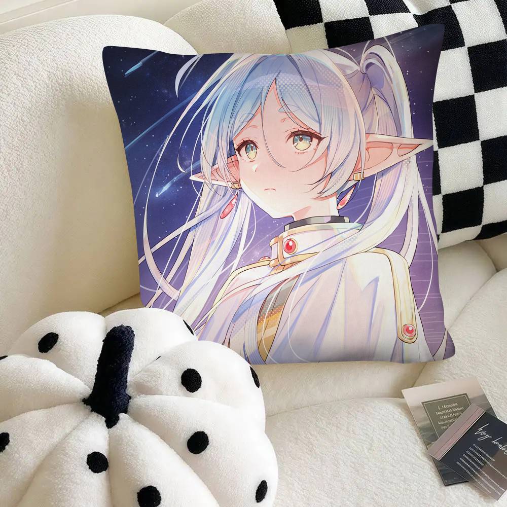 Frieren Anime Frieren Beyond Journey S End Pillow Case Square Pillow Bedroom Sofa Leisure Comfort Cushion Car Home Decoration