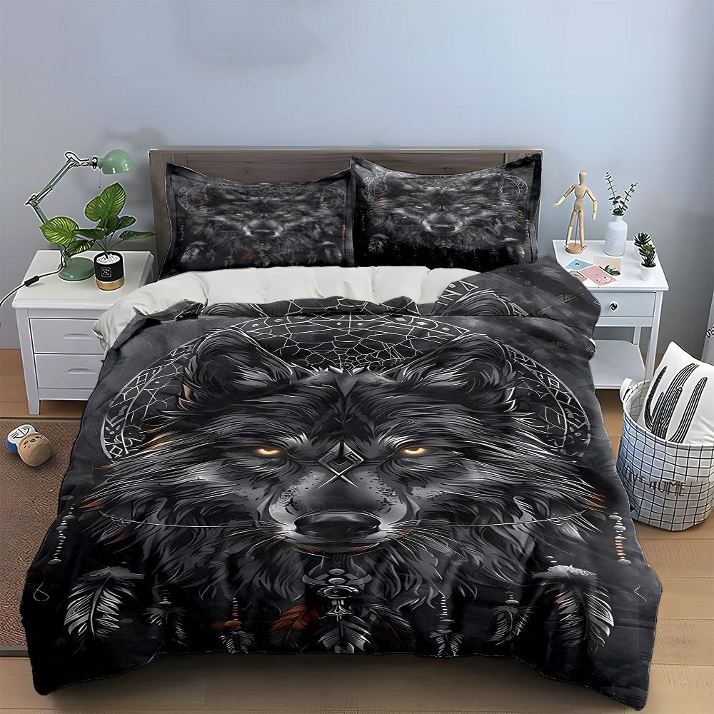 Wolf and dreamcatcher design. Bedding sets Duvet cover sets Duvet covers Pillowcases(1 * Duvet Cover 2 * Pillowcases without duvet insert)