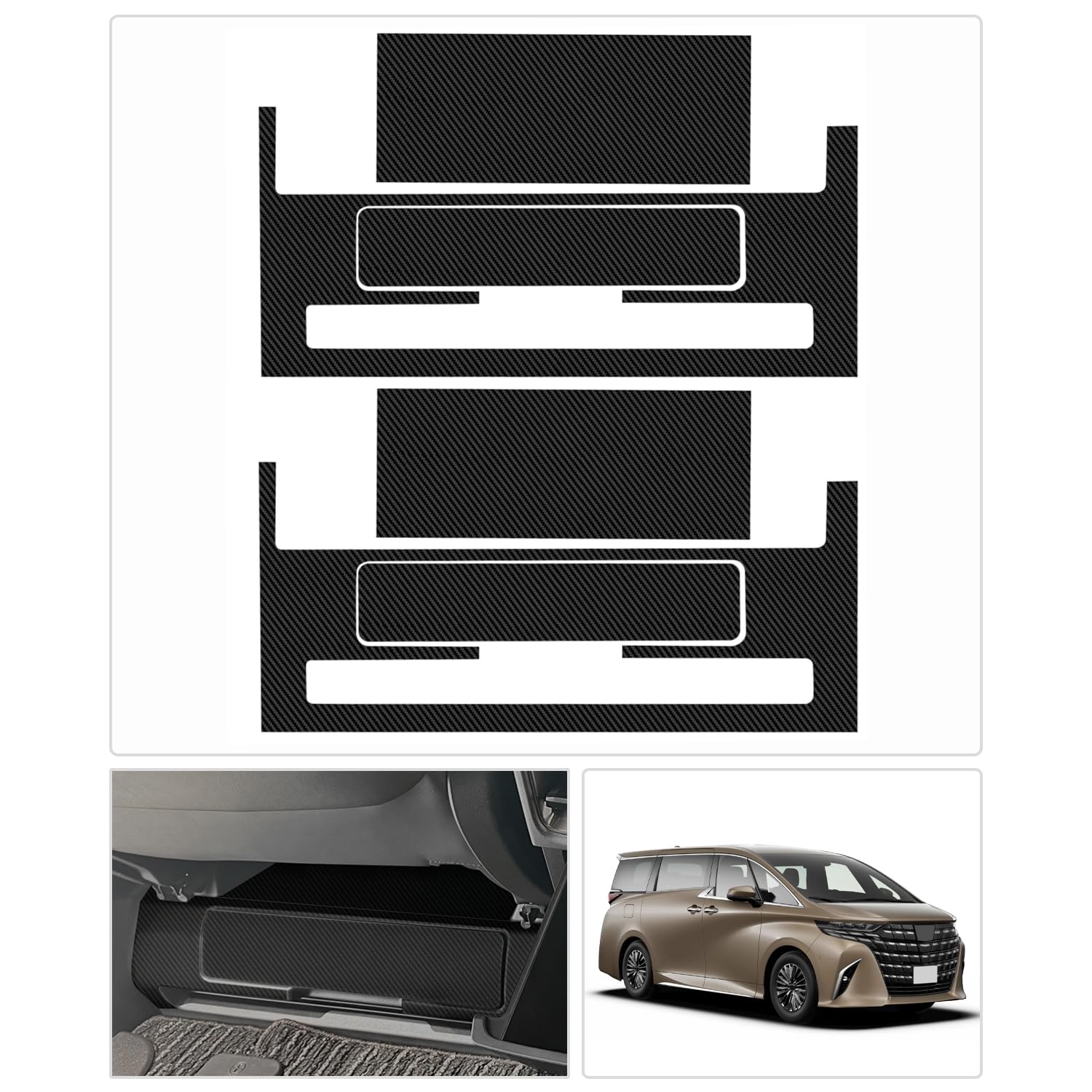 

HUAHAO Alphard 40 Серия Удар Царапины и Грязь Легкий Удар Ногой 40 Vellfire Удар Ногой Боковая Подножка Alphard 40 Комплект из 2 Защит, Сиденья Второго Ряда, Предотвращение,