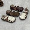 Anti-slip Shoes, Large Size, New Style, Round Toe, Flat Bottom, Women's Sandals