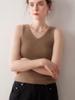 Women's 100% Pure Cashmere Striped Slim-Fit V-Neck Sleeveless Knit Vest