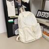 Schoolbag1011 New Lightweight Backpack Men's and Women's Solid Color Simple Travel Student Schoolbag Casual Versatile Commuter Bag
