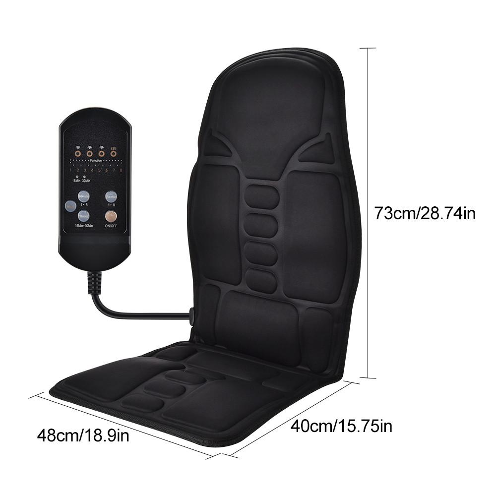 Portable Household Office Use Relaxation Mat Electric Massager Chair Cushion Vibration Soft Full Body Back Neck Massage Pad