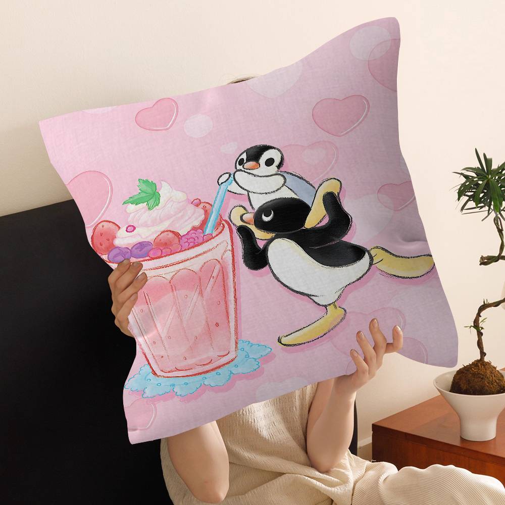 Cartoon Cute Pingu Penguin Anime Pillow Cover Design cushion Cover decor Holiday Decorati