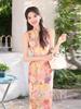 New Chinese sleeveless cheongsam 1011 new women's summer daily wear young floral dress temperament is beautiful