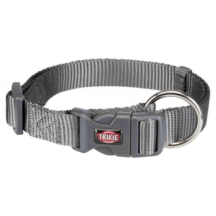 Collier - Premium - M-L: 35-55 Cm - 20 Mm - Gris Graphite - Très Robuste