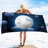 Moon Print Sand Free Beach Towel Absorbent Bath Towel Large Hand Towels Pool Multipurpose Lightweight Thin Quick Dry Pool Towel