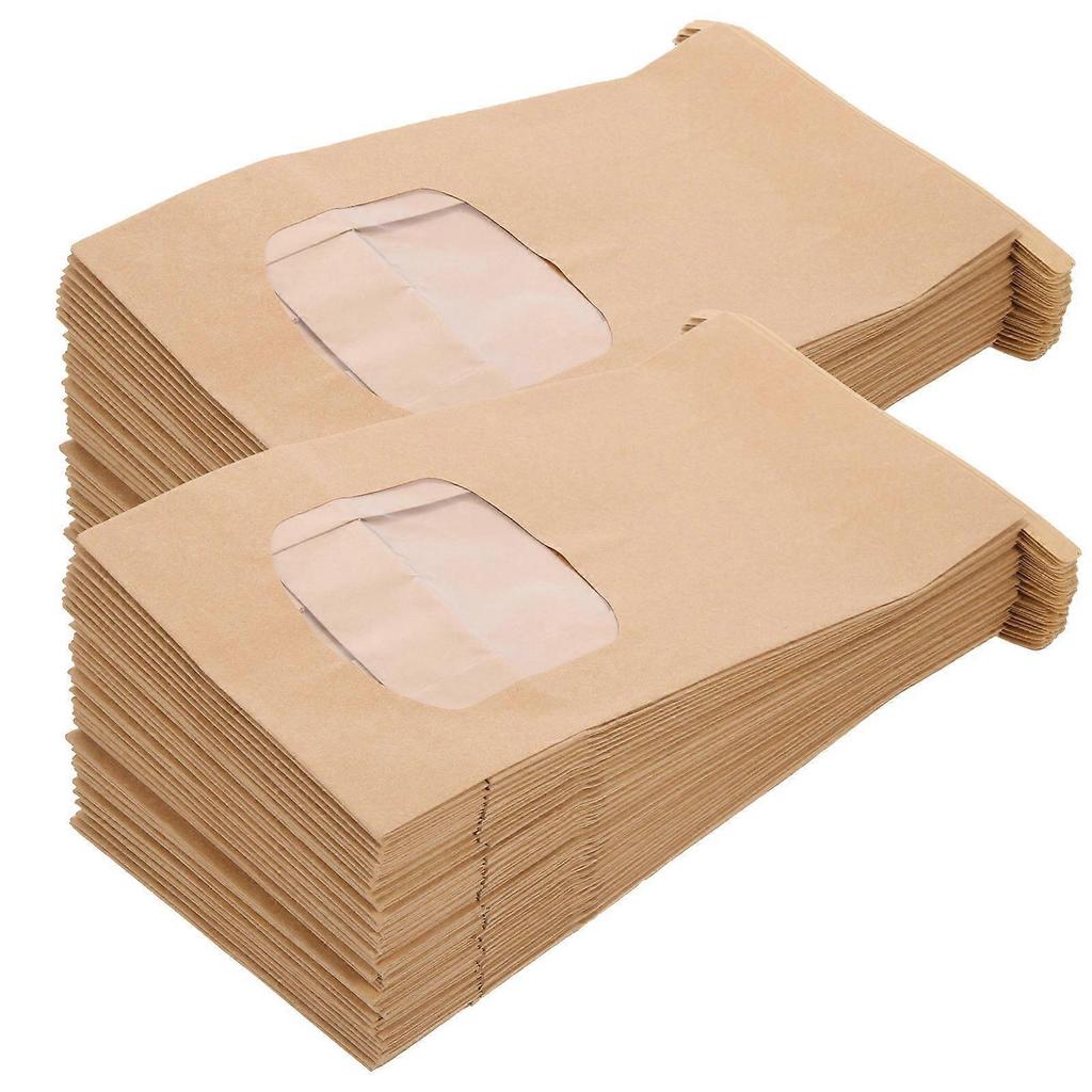 Kraft Paper Storage Bag Practical Gift Bag For Small Business 24.60X11.50X6.50CM Freshness-Preserving 100Pcs