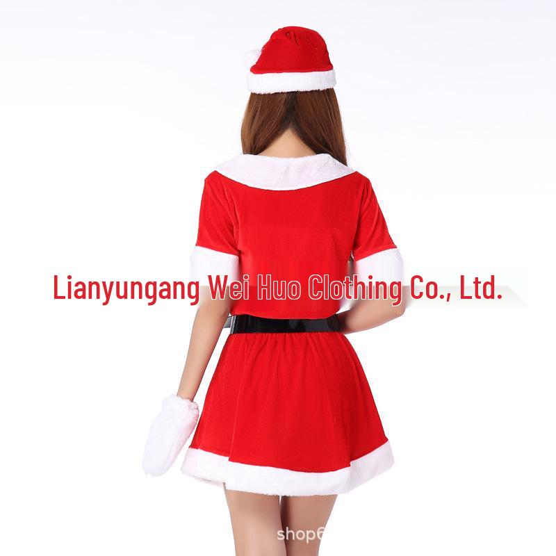 Hot-Selling Erotic Santa Claus Christmas Dress Set for Women's Stage Performance