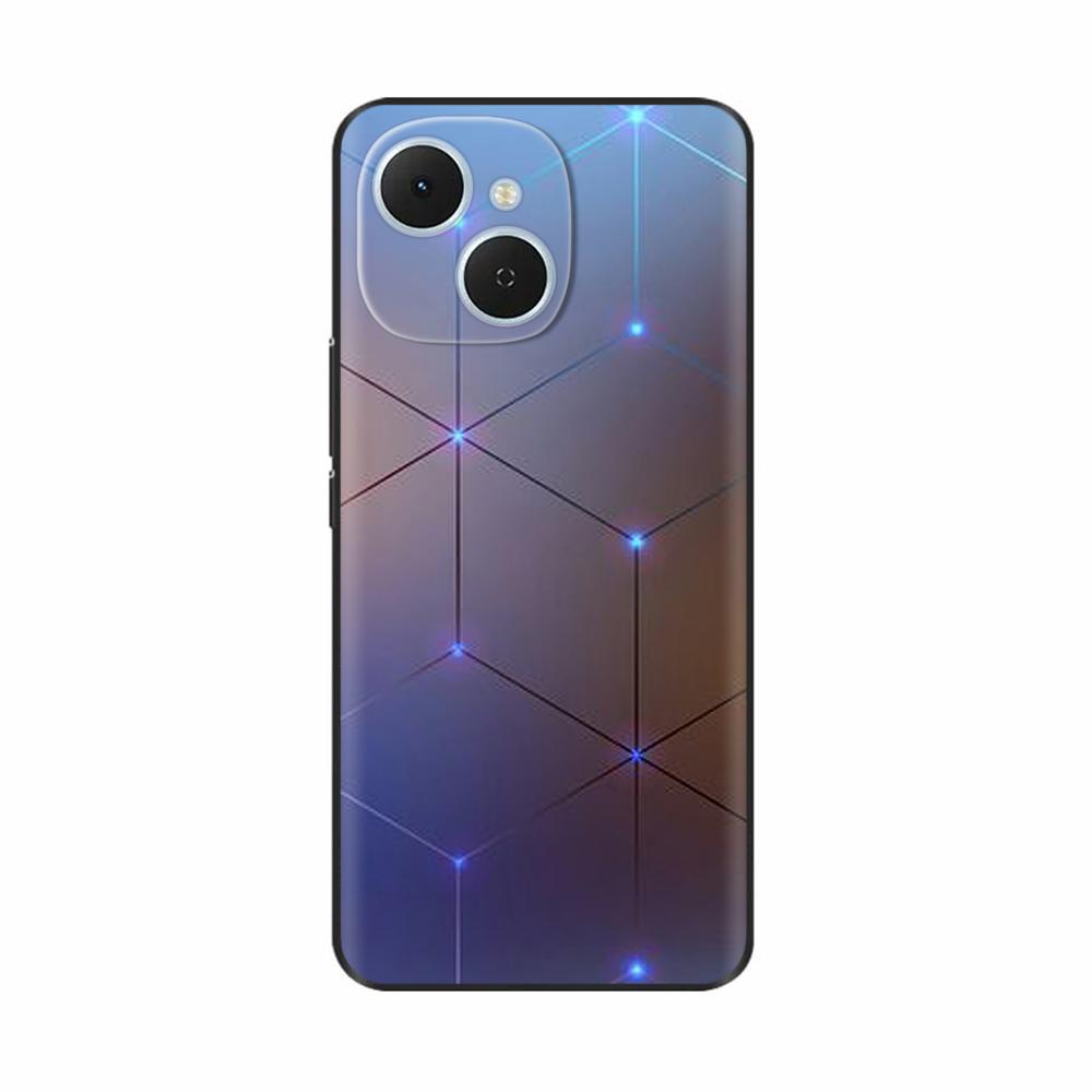 For Tecno Spark 40C Case Flowers Soft Silicone TPU Phone Cases For Tecno Spark 40C Shockproof Cool Wolf Flowers Protective Cover