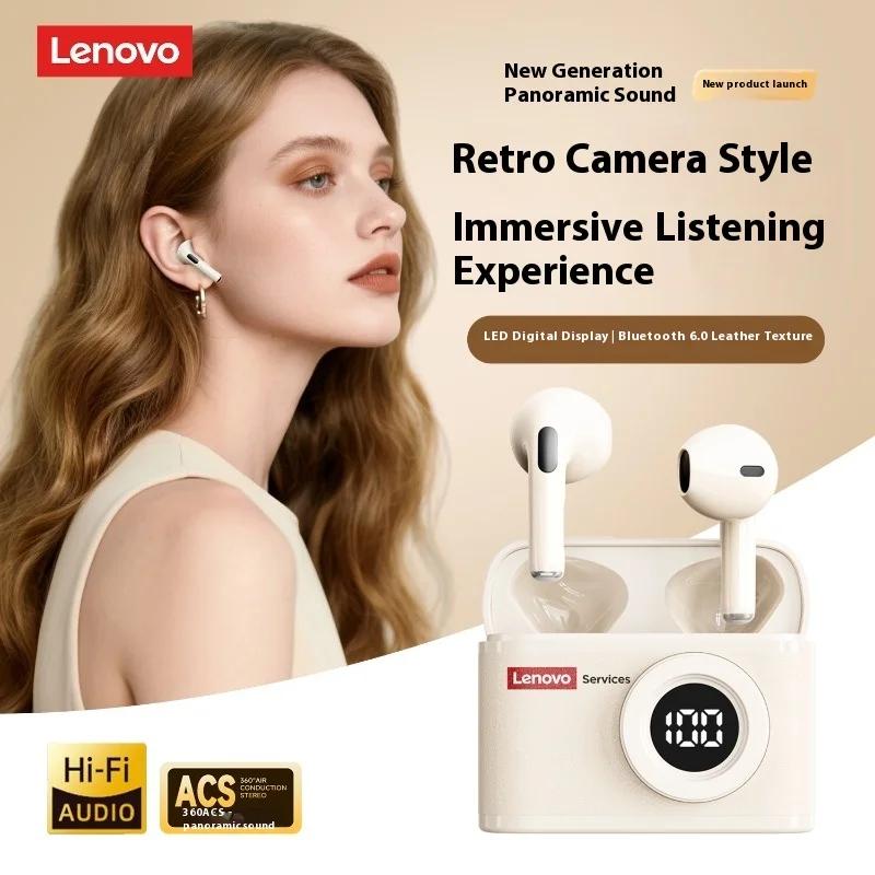 Nová bezdrátová Bluetooth 6.0 sluchátka Lenovo LE218 TWS Stereo ENC potlačení hluku Subwoofer Sportovní Herní Hudební Headset Nízká latence HD hovory s mikrofonem