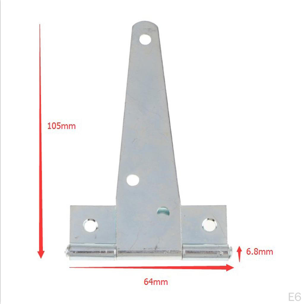 1 Pair Light Duty Shed Hinge Gate Strap Door Barn Gates Hinges Black Wrought Hardware Iron