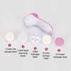 New Electric 5 IN 1 Electric Face Brush Facial Cleaning Device Cleansing Face Brush Facial Cleanser Tools DDXLS01