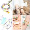 White and Black Bracelet Beads Set Creative Crafts Supplies Acrylic Flat Round Cartoon Letter Beads for Crafting