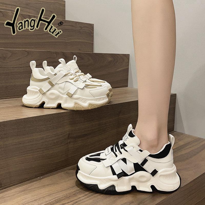 Breathable Comfortable Casual Women Sneakers 2024 New Fashion All-Match Increase Sports Women's Vulcanize Shoes Summer Spring