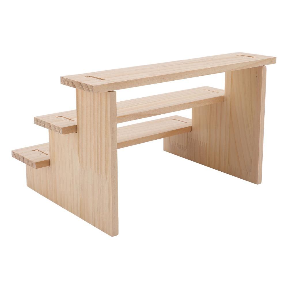 3 Tier 3 Tier Display Shelf Multifunctional Wooden Display Rack Dessert Display Stand For Parties