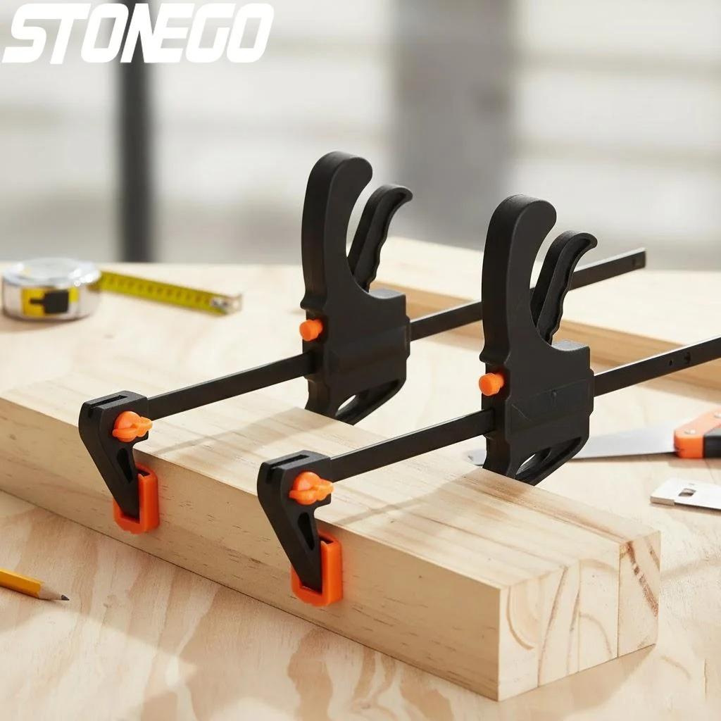 

4-Inch Quick Release Woodworking Rod Jig Ratchet Bar Clamps One-Handed Trigger Clamps DIY Crafts 1PC