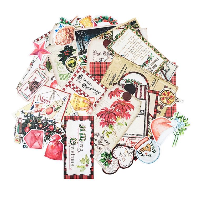 

138 Pieces Retro Exquisite Christmas Stickers Aesthetic Diary Journal Stickers 1
