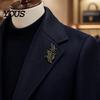 Spilla Cardigan Cappotto Spilla Revers Abito Uomo, Spilla Design Foglia Albicocca Piuma Donna Lega di Zinco per Collo Camicia Sciarpa Abbellimento Formale