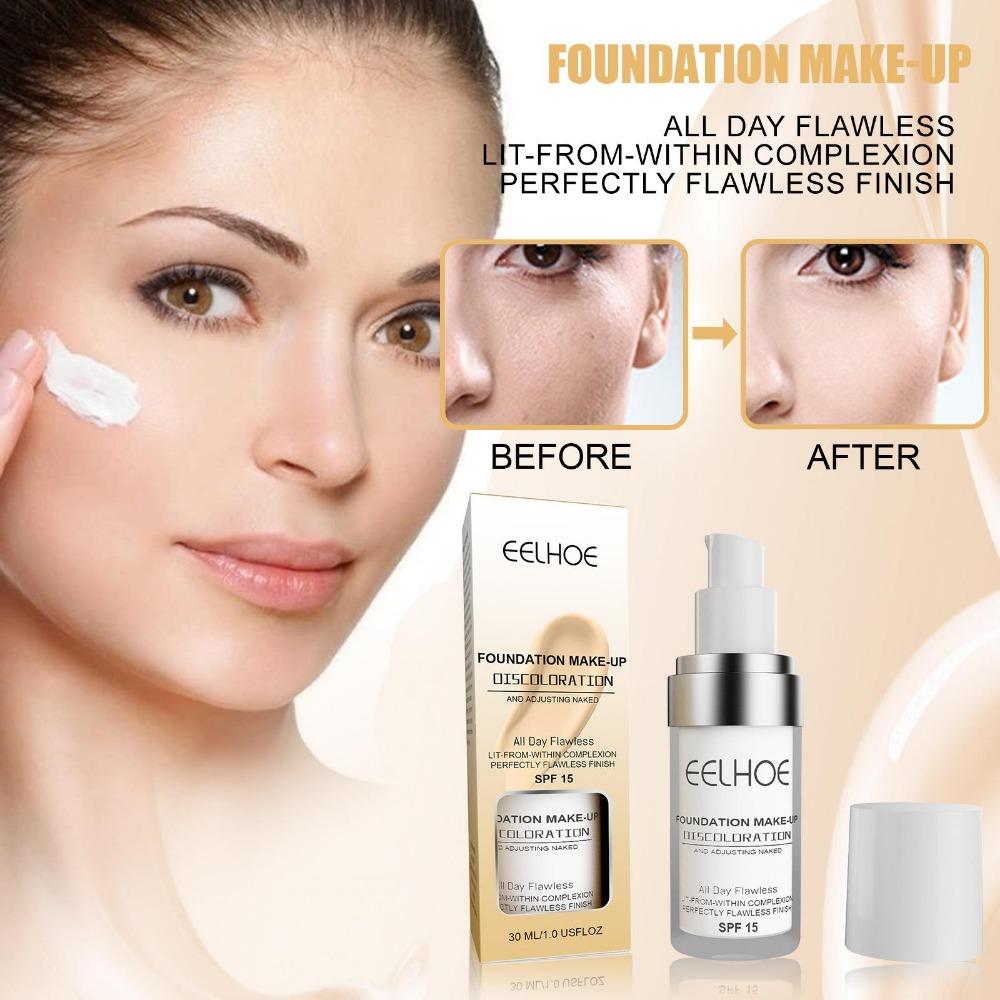 30ml Natural Moisturizing Foundation, Concealer and Waterproof, Long-lasting Moisture, Brightens Skin Tone