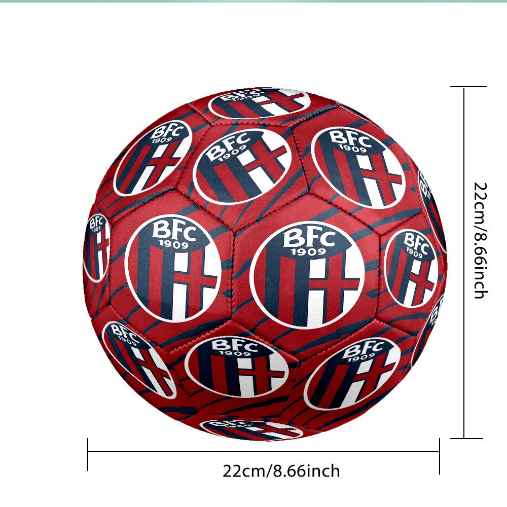 Football Bologna Soccer Ball Size 5 Soccer Ball, Machine-stitched, Soft and Comfortable, Suitable for Training and Matches Fan Gift