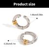 Fashionable Color Block Clip On Earrings No Piercing Needed Comfortable Stainless Steel Ear Cuffs for Women Girls