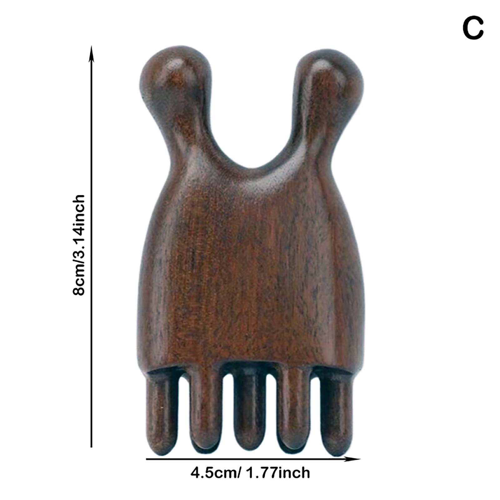 Comb Massage Massage 39 Teeth Head and Gua Sha Tool Long Handled Scalp Head Meridian Comb Thickened Wide Wooden Comb